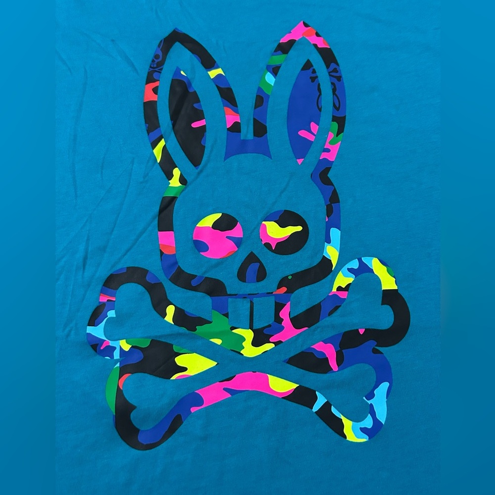 Psycho Bunny Blue Pima Cotton Tee Size 8/XXL